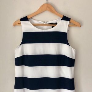 Banana Republic Navy and White Striped Dress